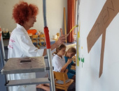 Mit voller Konzentration bei der Arbeit...